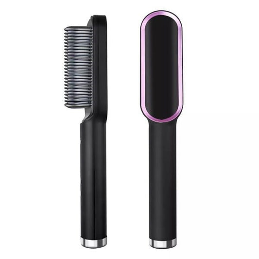 Hair Straightener Brush and Curling Comb – 2-in-1 Professional Styling Tool for Effortless Straightening and Curling, Anti-Static, Adjustable Temperature for All Hair Types, Frizz-Free and Salon-Quality Results at Home