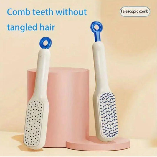 Self-Cleaning Comb Hair Brush – Innovative, Effortless Hair Care Solution for Tangle-Free, Smooth Hair with One-Click Cleaning!"